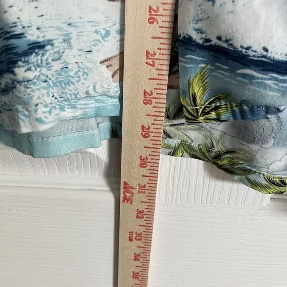 Ocean Current Hawaiian Short Sleeve Button Up Shirt Men M Colorful Rayon Vtg - Picture 7 of 7